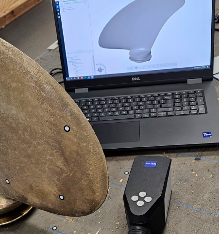 Measurement setup with Laptop and ZEISS T-SCAN hawk 2